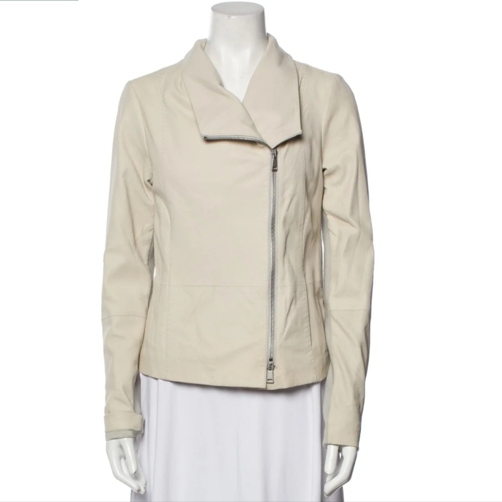 Vince Nude Bikers Leather Jacket size M
